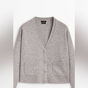 Massimo dutti wool cashmere cardigan